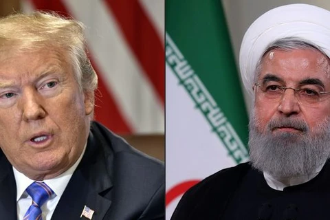 Tổng thống Mỹ Donald Trump và người đồng cấp Iran Hassan Rouhani. (Nguồn: AFP/Getty Images)