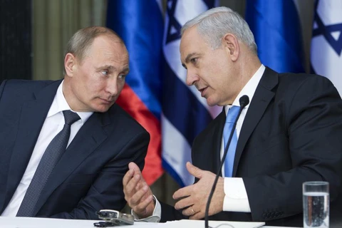 Thủ tướng Israel Benjamin Netanyahu (phải) và Tổng thống Nga Vladimir Putin. (Nguồn: Reuters) 