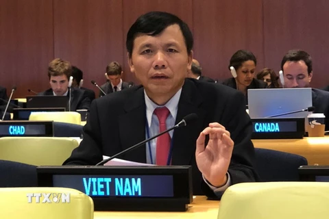 Đại sứ Đặng Đình Quý, Trưởng phái đoàn Việt Nam tại Liên hợp quốc. (Nguồn: TTXVN) 