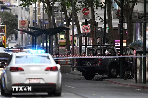 Hiện trường vụ tấn công bằng dao ở Melbourne. (Nguồn: AFP/TTXVN) 