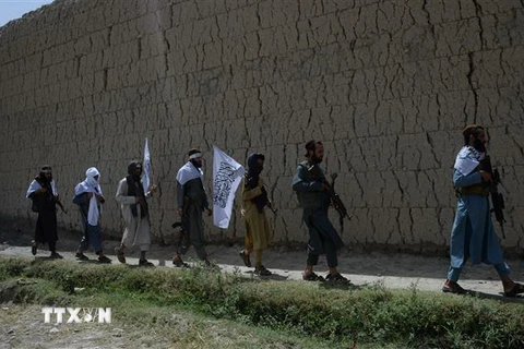 Các tay súng Taliban tại Jalalabad, Afghanistan ngày 16/6. (Nguồn: AFP/TTXVN) 
