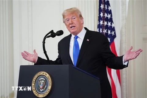 Tổng thống Mỹ Donald Trump trong cuộc họp báo tại Washington, DC., sau bầu cử Quốc hội giữa nhiệm kỳ ngày 7/11/2018. (Nguồn: AFP/TTXVN) 
