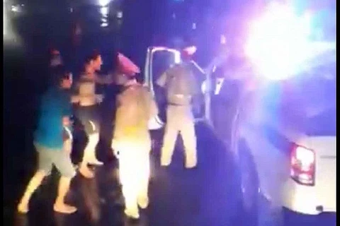 Cảnh sát giao thông Bình Định lên tiếng về clip hăm dọa tài xế