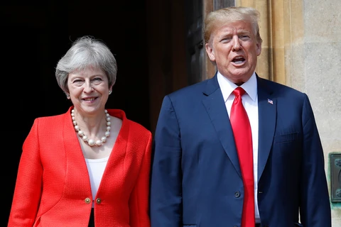 Tổng thống Mỹ Donald Trump và Thủ tướng Anh Theresa May. (Nguồn: variety.com) 