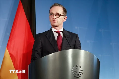 Ngoại trưởng Đức Heiko Maas phát biểu trong cuộc họp báo tại Berlin ngày 14/9. (Nguồn: AFP/TTXVN) 