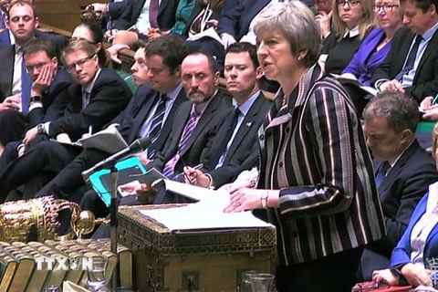 Thủ tướng Anh Theresa May phát biểu trong phiên họp Quốc hội tại thủ đô London ngày 26/11/2018. (Nguồn: AFP/TTXVN) 