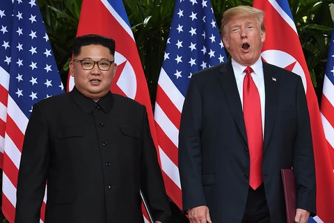 Tổng thống Donald Trump và nhà lãnh đạo Triều Tiên Kim Jong-un. (Nguồn: AFP/Getty Images) 