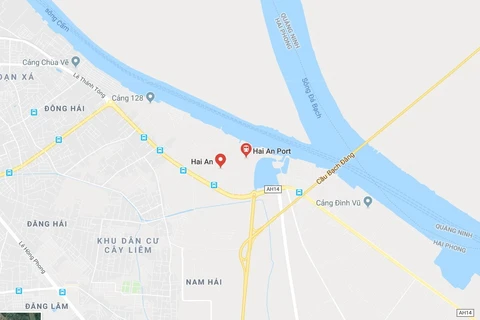 Vị trí cảng Hải An. (Nguồn: Google Maps) 