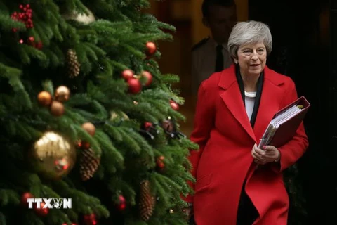 Thủ tướng Anh Theresa May tại thủ đô London ngày 5/12. (Nguồn: THX/TTXVN) 