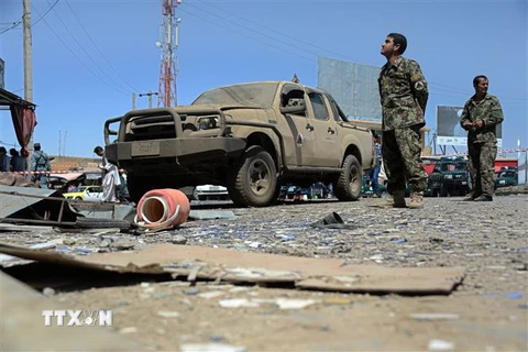 Hiện trường một vụ đánh bom tại Afghanistan. (Nguồn: AFP/TTXVN) 