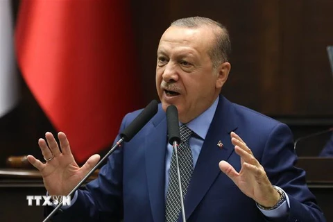 Tổng thống Thổ Nhĩ Kỳ Recep Tayyip Erdogan. (Nguồn: AFP/TTXVN) 