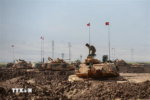 Binh sỹ Thổ Nhĩ Kỳ ở biên giới Thổ Nhĩ Kỳ-Iraq. (Nguồn: AFP/TTXVN) 