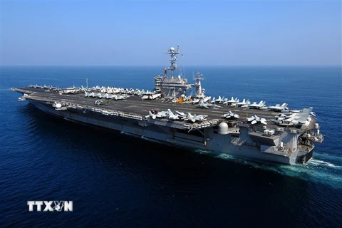 Tàu sân bay USS John C. Stennis của Mỹ. (Nguồn: AFP/TTXVN) 
