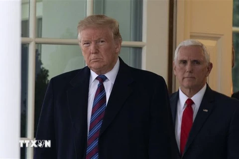 Tổng thống Mỹ Donald Trump (trái) tại Nhà Trắng sau cuộc gặp các lãnh đạo đảng Cộng hòa ngày 4/1/2019. (Nguồn: AFP/TTXVN) 