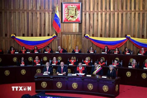Toàn cảnh một phiên họp của Tòa án Công lý tối cao Venezuela ở Caracas. (Nguồn: AFP/TTXVN) 