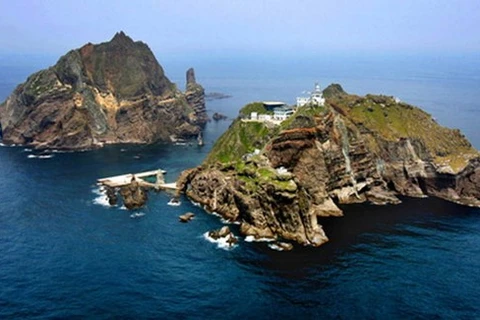 Quần đảo đang tranh chấp Dokdo/Takeshima giữa Hàn Quốc và Nhật Bản. (Nguồn: ileridunya.com) 