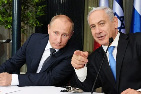 Thủ tướng Israel Benjamin Netanyahu (phải) và Tổng thống Nga Vladimir Putin. (Nguồn: haaretz.com) 