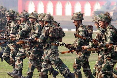 Tham gia diễn tập bên phía Bangladesh có Tiểu đoàn Tây Bengal 36, trong khi phía Ấn Độ là Tiểu đoàn Súng trường Rajputana số 9. (Nguồn: dailypioneer.com) 