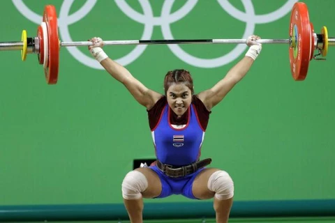 Vận động viên Sopita Tanasan, người giành huy chương vàng cho đội tuyển Thái Lan tại Olympic Rio de Janeiro năm 2016.. (Nguồn: AP) 