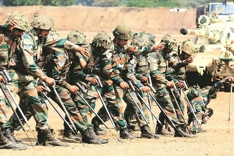 Quân đội Ấn Độ bắt đầu chương trình huấn luyện dã chiến chung với 16 quốc gia châu Phi. (Nguồn: indianexpress.com)