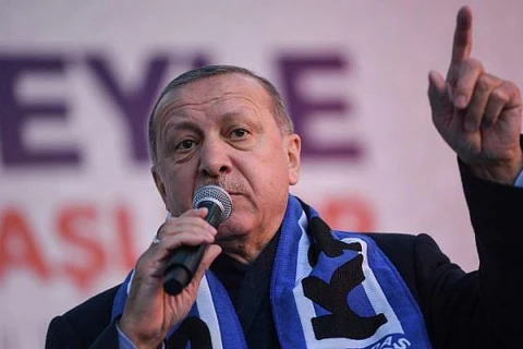 Tổng thống Thổ Nhĩ Kỳ Recep Tayyip Erdogan. (Nguồn: AFP) 