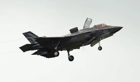 Máy bay F-35 của Mỹ hạ cánh xuống căn cứ không quân Misawa ở tỉnh Aomori, Nhật Bản. (Nguồn: Kyodo/TTXVN) 