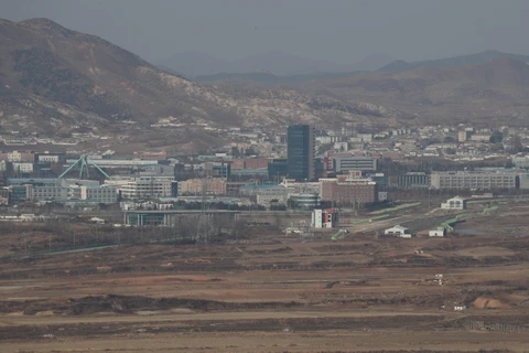 Khu công nghiệp chung Kaesong ở thị trấn biên giới Kaesong của Triều Tiên. (Nguồn: Yonhap/ TTXVN) 