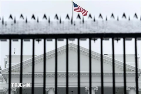 Quang cảnh bên ngoài Nhà Trắng. (Nguồn: AFP/TTXVN) 