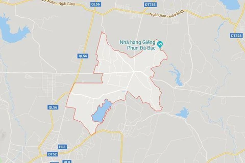 Khu vực xã Đá Bạc, huyện Châu Đức. (Nguồn: Google Maps) 