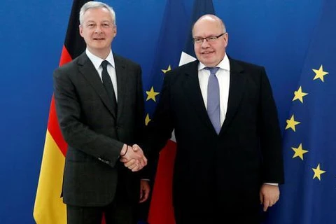 Bộ trưởng Tài chính Pháp Bruno Le Maire (trái) và Bộ trưởng Kinh tế Đức Peter Altmaier. (Nguồn: Reuters) 