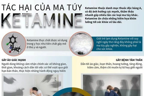 [Infographics] Tìm hiểu về các tác hại của ma túy ketamine