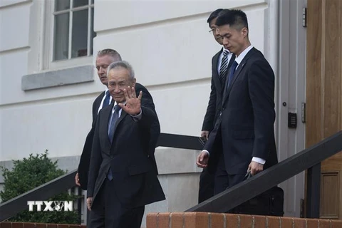 Phó Thủ tướng Trung Quốc Lưu Hạc tại vòng đàm phán ở Washington DC, Mỹ, ngày 9/5. (Nguồn: AFP/TTXVN) 