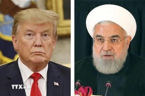Tổng thống Mỹ Donald Trump (trái) và Tổng thống Iran Hassan Rouhani (phải). (Nguồn: Kyodo/TTXVN) 