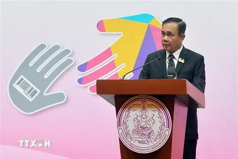 Thủ tướng tái đắc cử của Thái Lan Prayut Chan-o-cha phát biểu tại một sự kiện ở Bangkok, Thái Lan ngày 5/6/2019.(Nguồn: THX/TTXVN) 