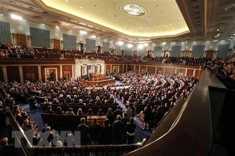 Toàn cảnh cuộc họp Quốc hội Mỹ. (Ảnh: AFP/TTXVN) 