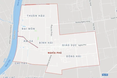 Khu vực xã Nghĩa Phú. (Nguồn: Google Maps) 