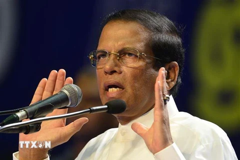 Tổng thống Sri Lanka Maithripala Sirisena. (Nguồn: AFP/TTXVN) 