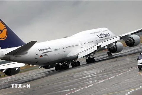 Máy bay thuộc hãng hàng không Lufthansa của Đức đỗ tại sân bay ở Frankfurt am Main. (Nguồn: AFP/TTXVN) 
