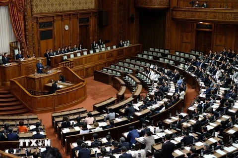 Toàn cảnh cuộc họp Thượng viện Nhật Bản tại Tokyo. (Nguồn: AFP/TTXVN) 