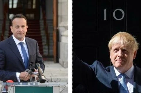 Thủ tướng Ireland Leo Varadkar và người đồng cấp Anh Boris Johnson. (Nguồn: irishtimes.com) 