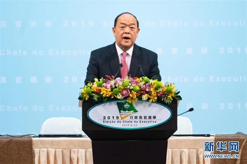 Ông Hạ Nhất Thành làm Trưởng Khu Hành chính Đặc biệt Macau. (Nguồn: news.cn) 