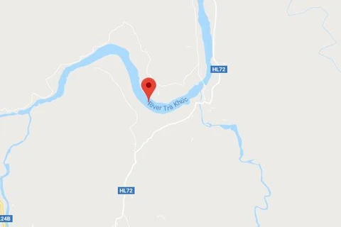Vị trí sông Trà Khúc. (Nguồn: Google Maps)