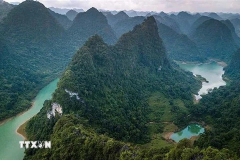 Non nước Cao Bằng được UNESCO công nhận là công viên địa chất toàn cầu. (Nguồn: TTXVN) 
