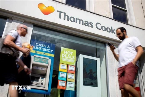 Một chi nhánh của công ty lữ hành Thomas Cook tại London, Anh, ngày 12/7/2019. (Nguồn: AFP/TTXVN) 