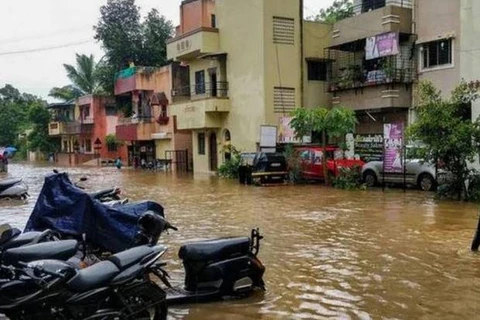 Mùa mưa của Ấn Độ diễn ra từ tháng 6-9 hằng năm với các trận mưa lớn gây thương vong và khiến nhiều người phải sơ tán. (Nguồn: PTI) 