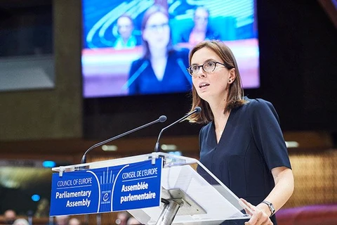 Bộ trưởng Pháp phụ trách vấn đề châu Âu Amelie de Montchalin. (Nguồn: coe.int) 