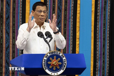 Tổng thống Philippines Rodrigo Duterte. (Nguồn: AFP/TTXVN) 