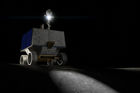 Robot VIPER là một robot di động sẽ đi lang thang quanh Mặt Trăng để tìm dấu tích của nước. (Nguồn: NASA) 
