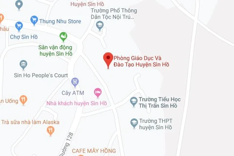 Vị trí Phòng Giáo dục và Đào tạo huyện Sìn Hồ. (Nguồn: Google Maps) 