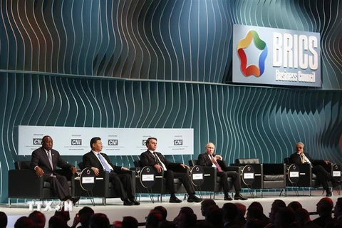 Lãnh đạo các nước tham dự Hội nghị thượng đỉnh BRICS ở Brasilia, Brazil ngày 13/11/2019. (Nguồn: AFP/TTXVN) 